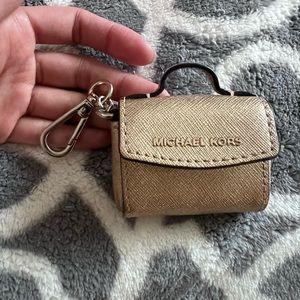 Rare color MINI Micheal Kors key chain handbag gold